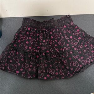 Hello Kitty Black Skirt with Pink Patterns